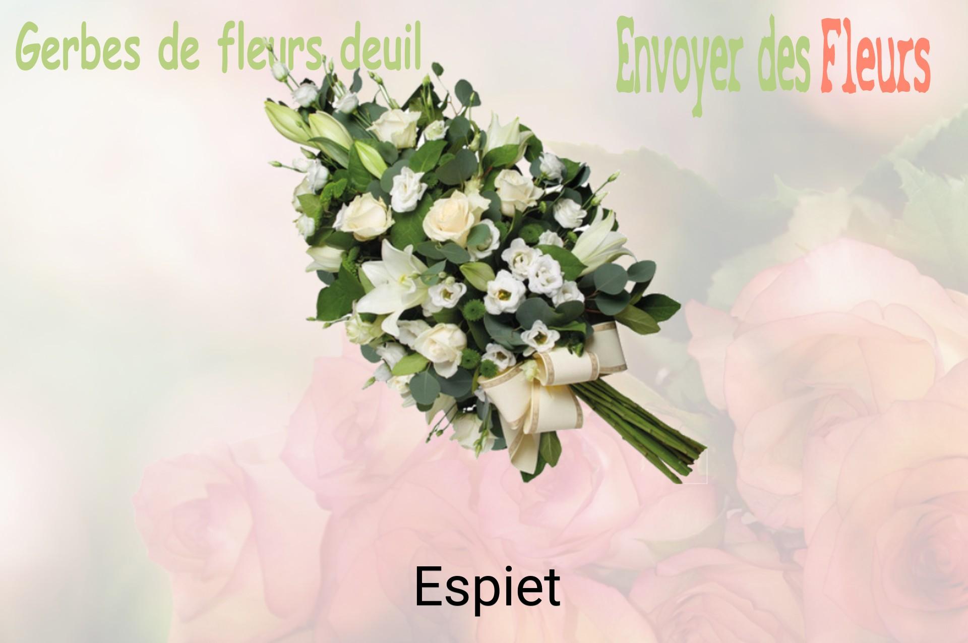 Gerbe de fleurs de deuil livrée à Espiet